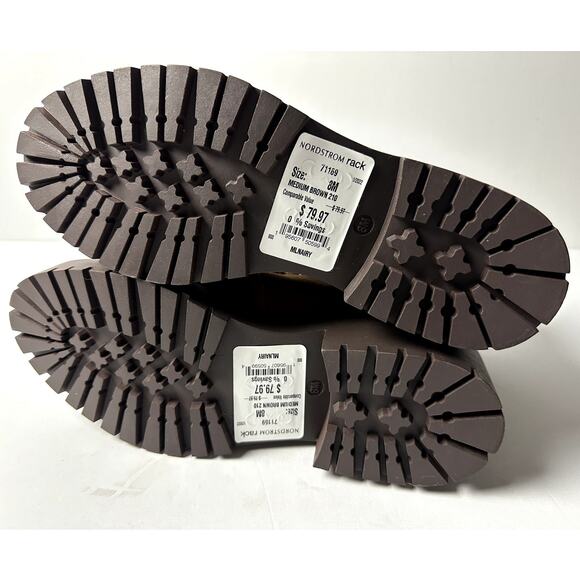 Marc Fisher NWT Nairy Hiking Boot Medium Brown Lug Sole Women Size 8M Outdoor - Picture 5 of 7